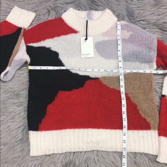 🆕 Cocogio Italy Alpaca Blend Sweater Multicolor - Picture 4 of 5